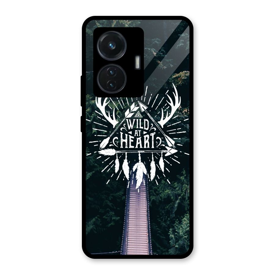 Wild Heart Glass Back Case for iQOO Z6 44W