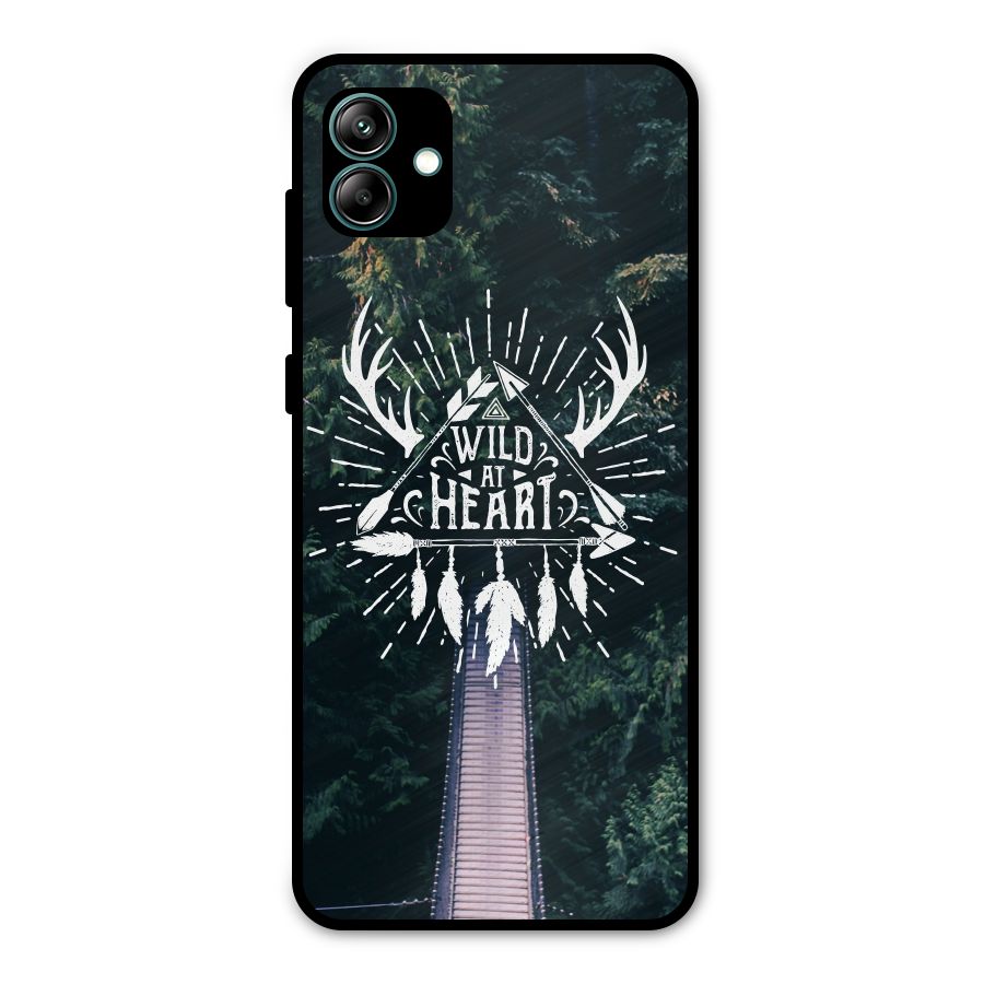 Wild Heart Metal Back Case for Galaxy A04
