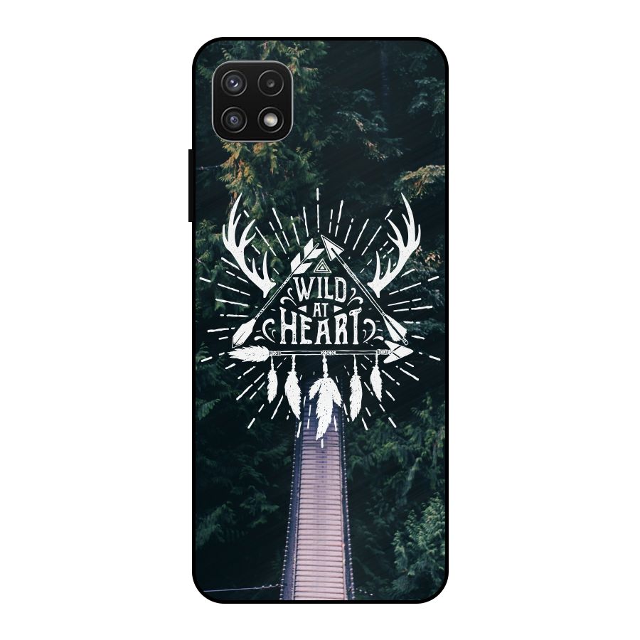 Wild Heart Metal Back Case for Galaxy A22 5G