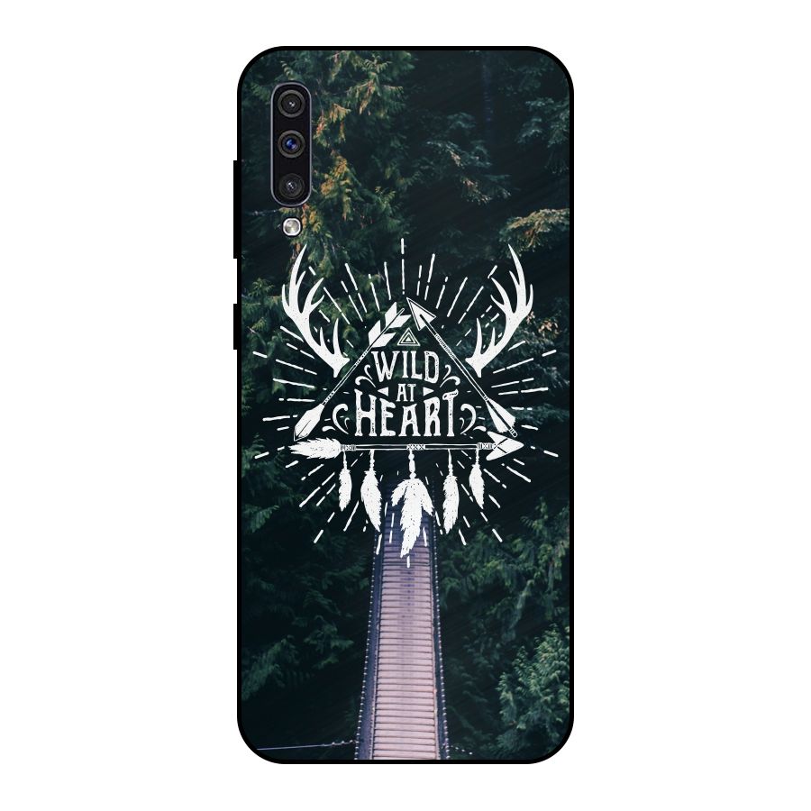 Wild Heart Metal Back Case for Galaxy A50