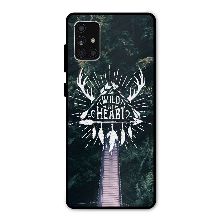 Wild Heart Metal Back Case for Galaxy A71