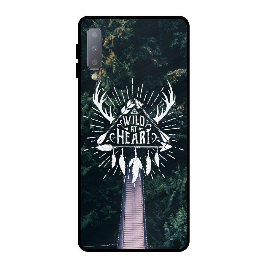 Wild Heart Metal Back Case for Galaxy A7 (2018)