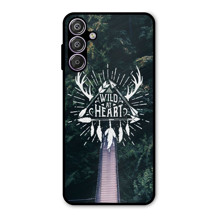 Wild Heart Metal Back Case for Galaxy F15