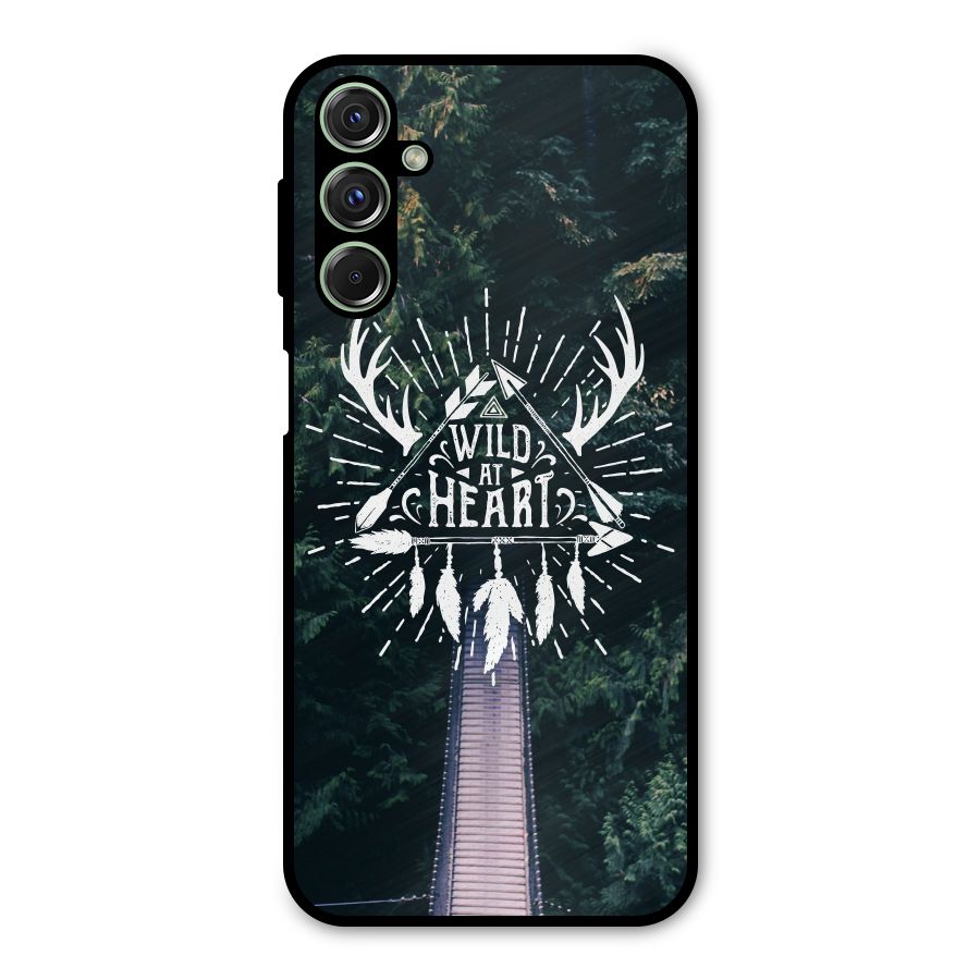 Wild Heart Metal Back Case for Galaxy F34