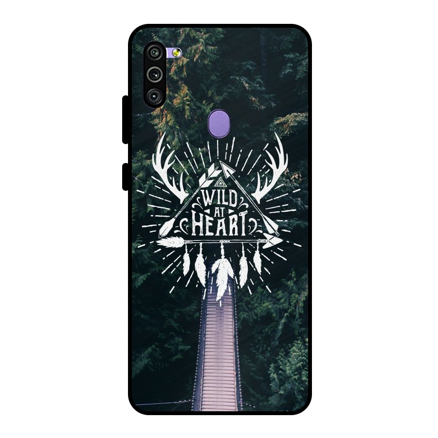 Wild Heart Metal Back Case for Galaxy M11