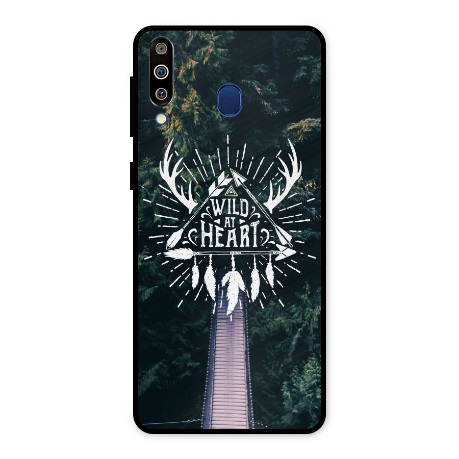 Wild Heart Metal Back Case for Galaxy M30