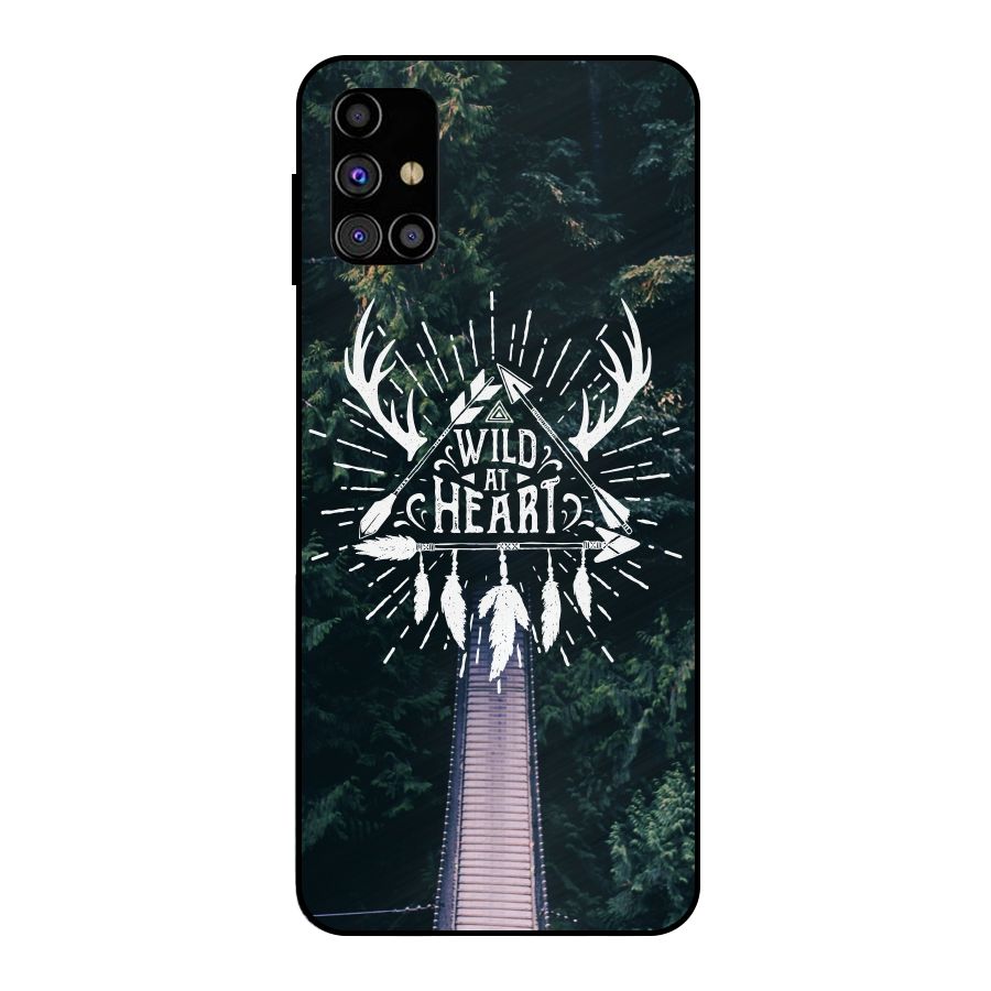 Wild Heart Metal Back Case for Galaxy M31s