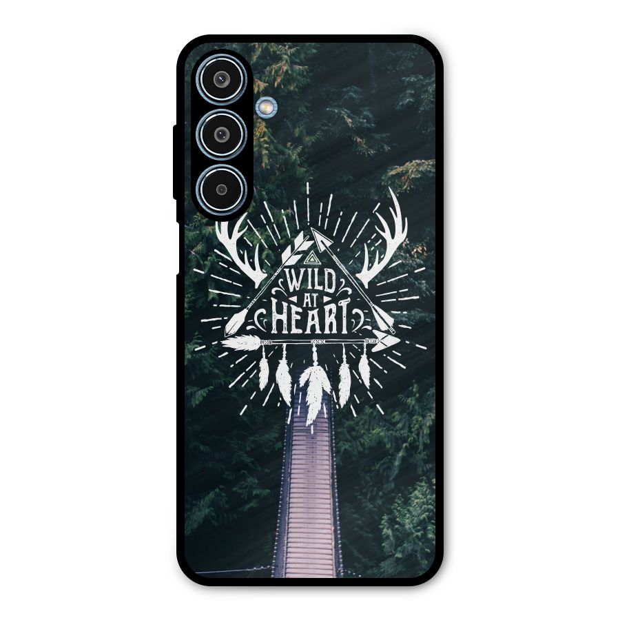 Wild Heart Metal Back Case for Galaxy M35
