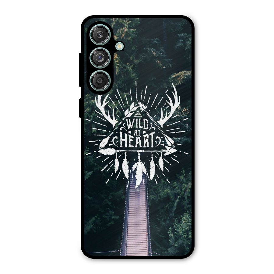Wild Heart Metal Back Case for Galaxy M55 5G