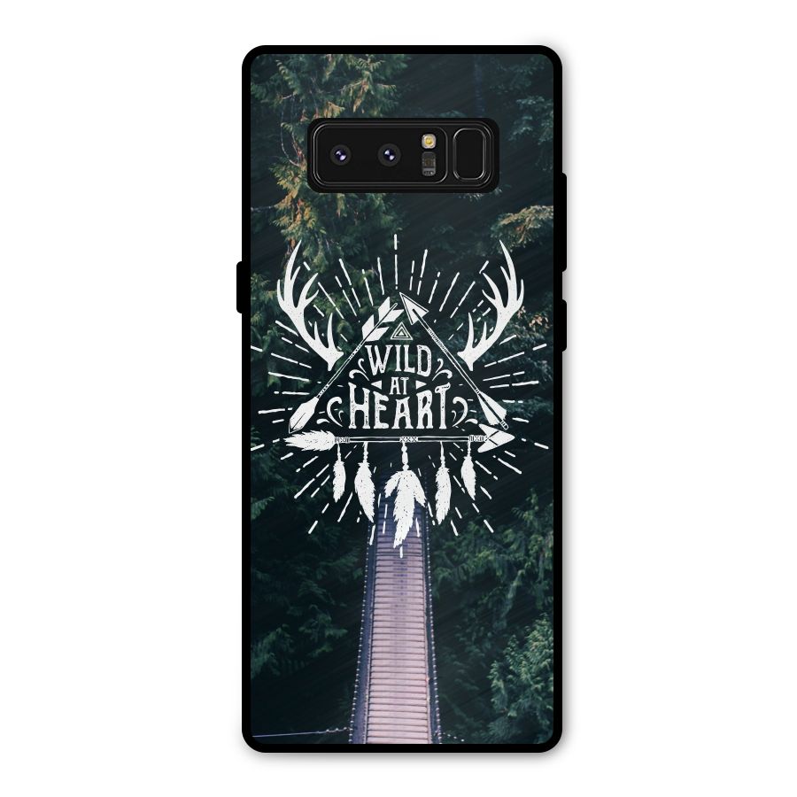 Wild Heart Metal Back Case for Galaxy Note 8