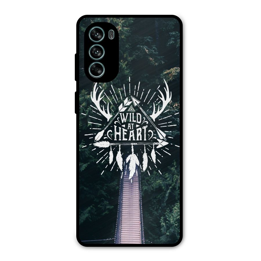 Wild Heart Metal Back Case for Moto G62