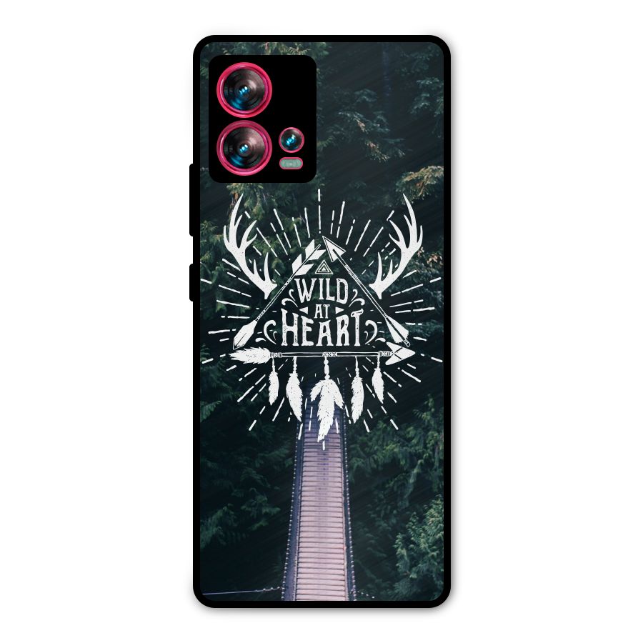 Wild Heart Metal Back Case for Motorola Edge 30 Fusion