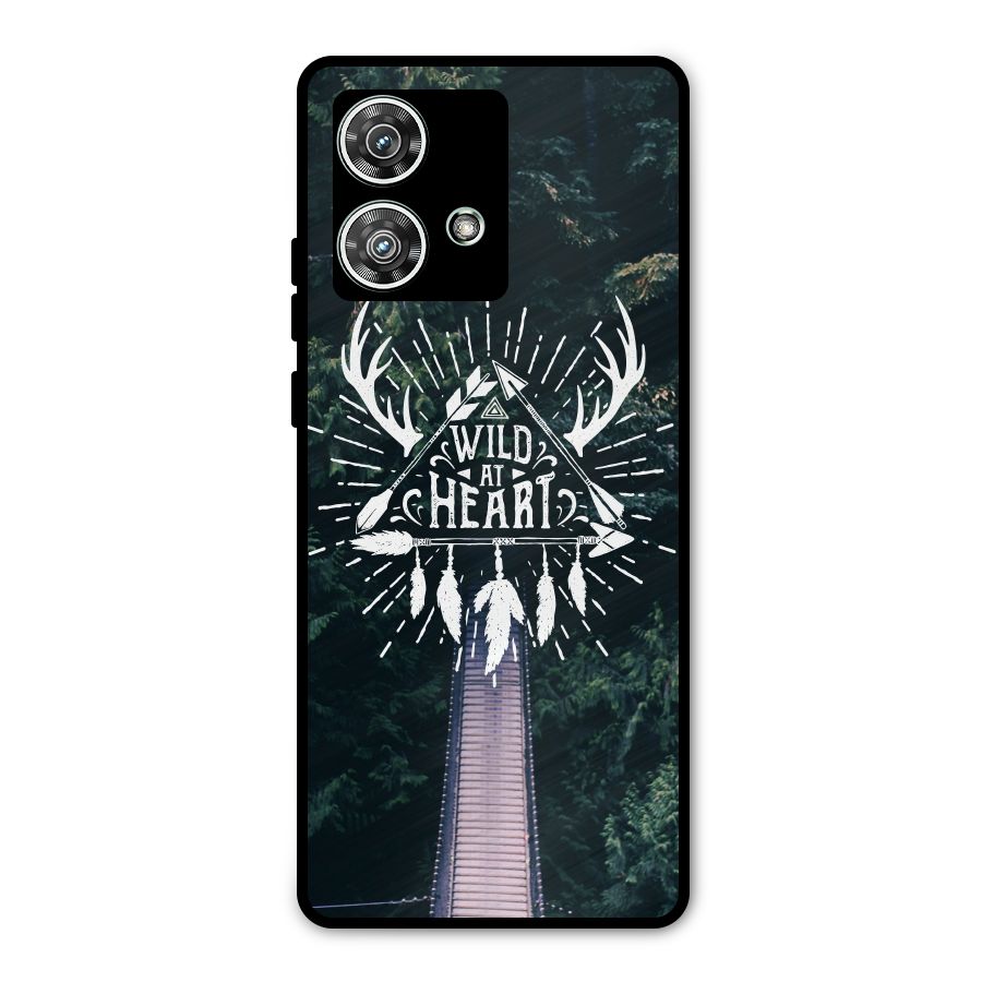 Wild Heart Metal Back Case for Motorola Edge 40 Neo