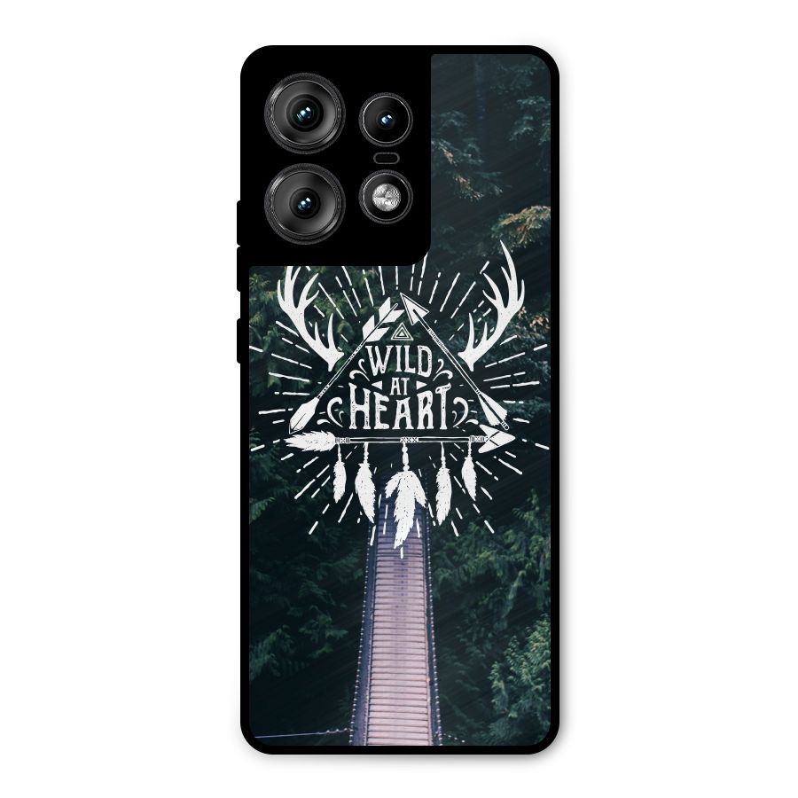 Wild Heart Metal Back Case for Motorola Edge 50 Pro