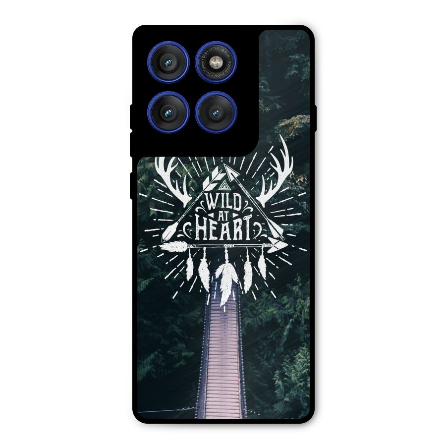 Wild Heart Metal Back Case for Motorola Edge 60 Pro
