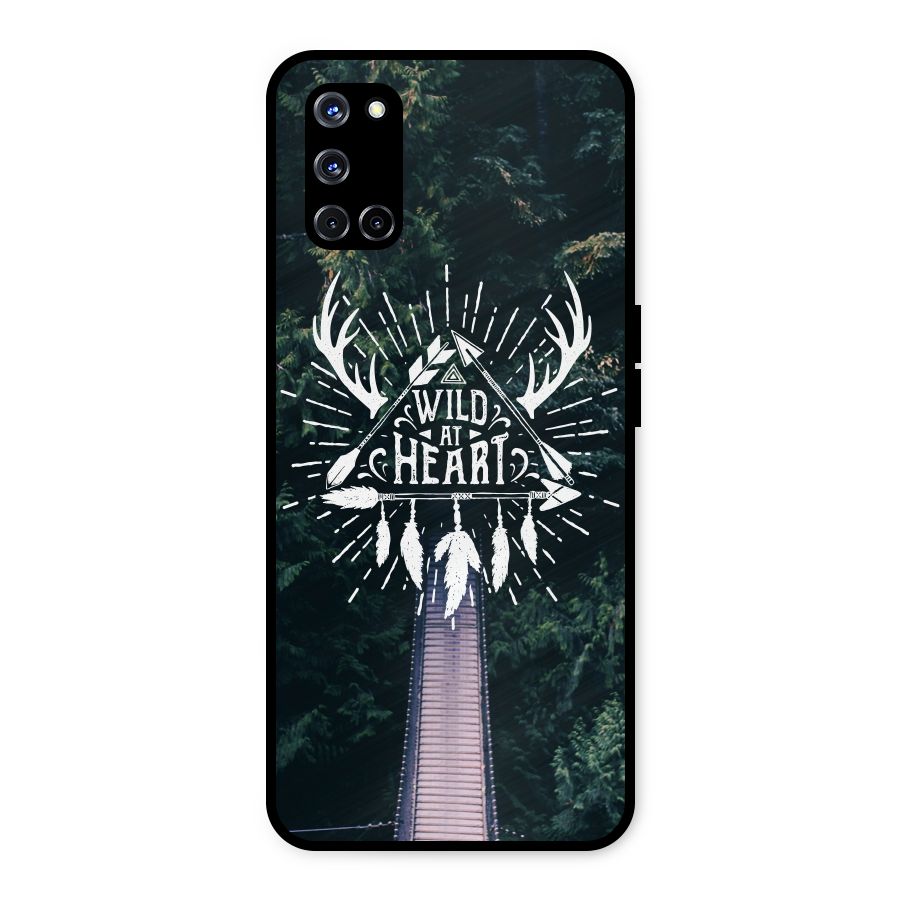 Wild Heart Metal Back Case for Oppo A52