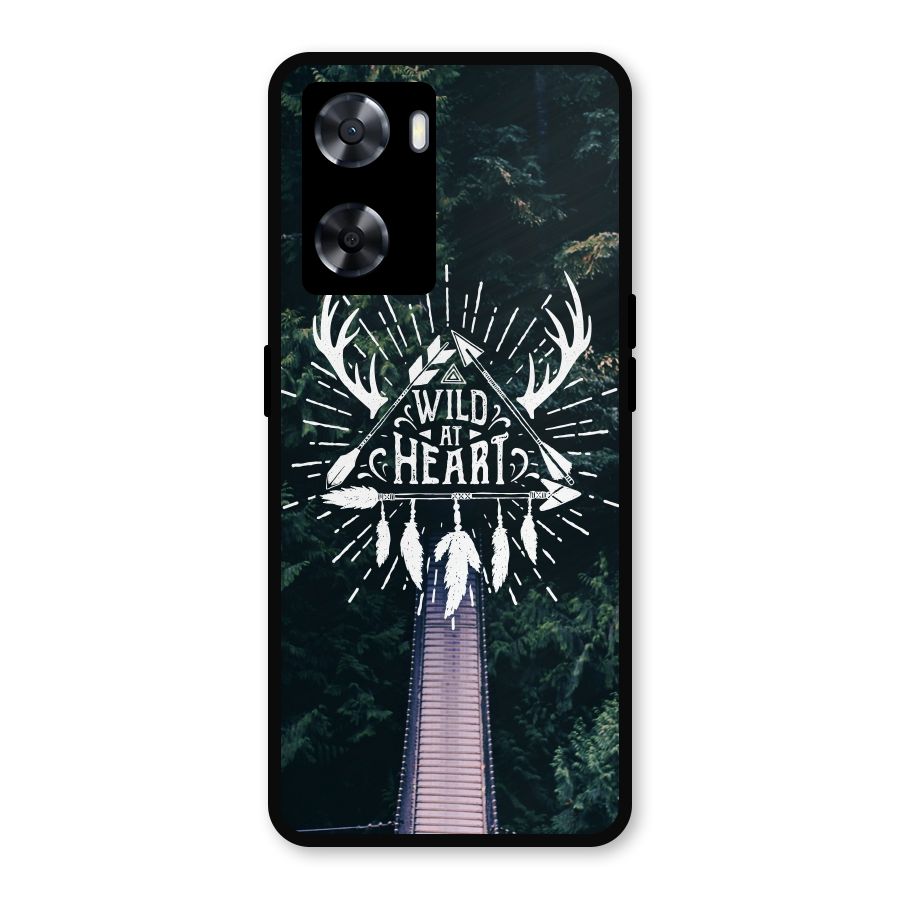 Wild Heart Metal Back Case for Oppo A77s
