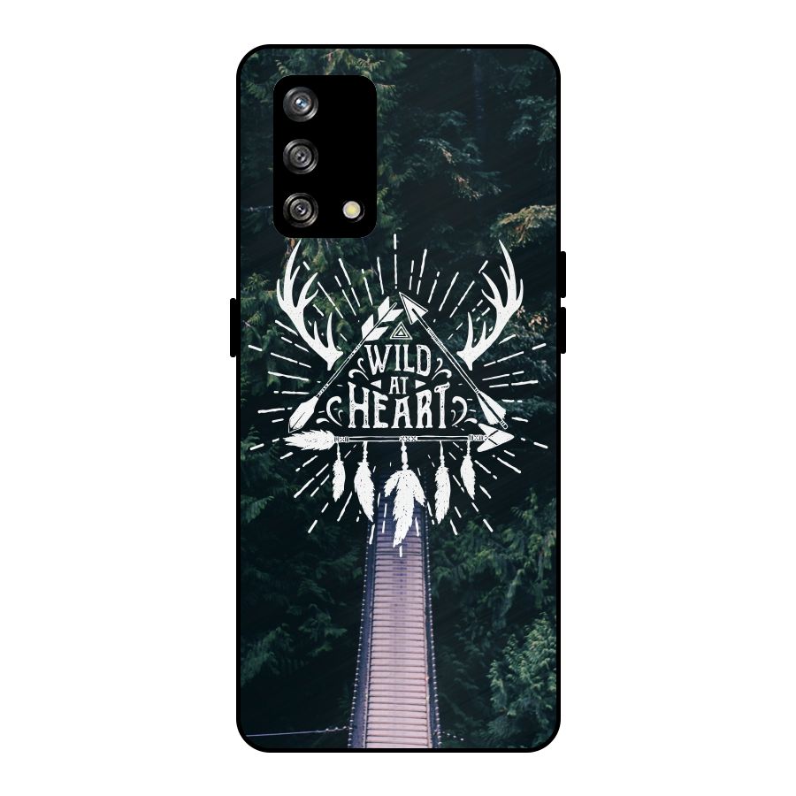 Wild Heart Metal Back Case for Oppo F19