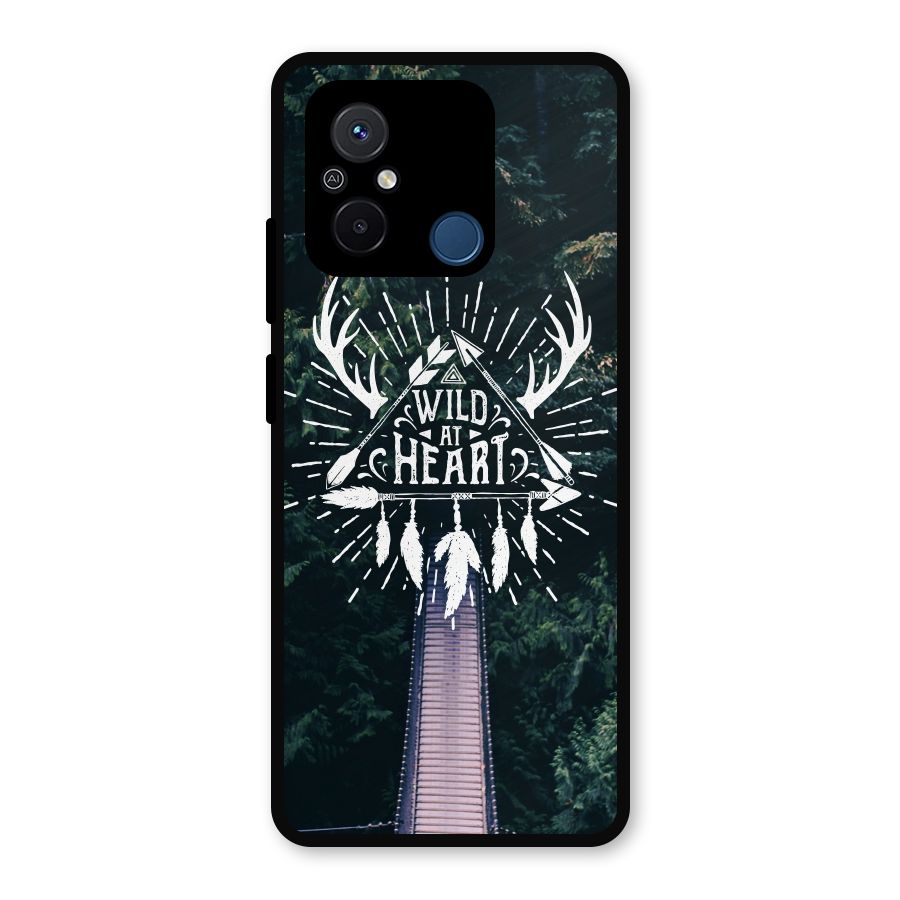Wild Heart Metal Back Case for Poco C55
