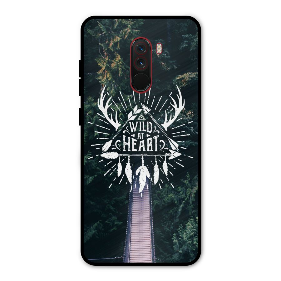 Wild Heart Metal Back Case for Poco F1
