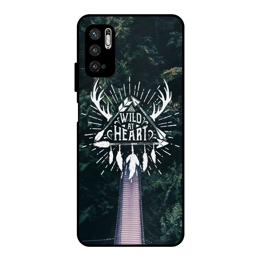 Wild Heart Metal Back Case for Poco M3 Pro 5G