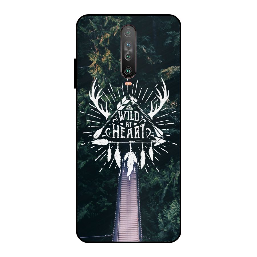 Wild Heart Metal Back Case for Poco X2
