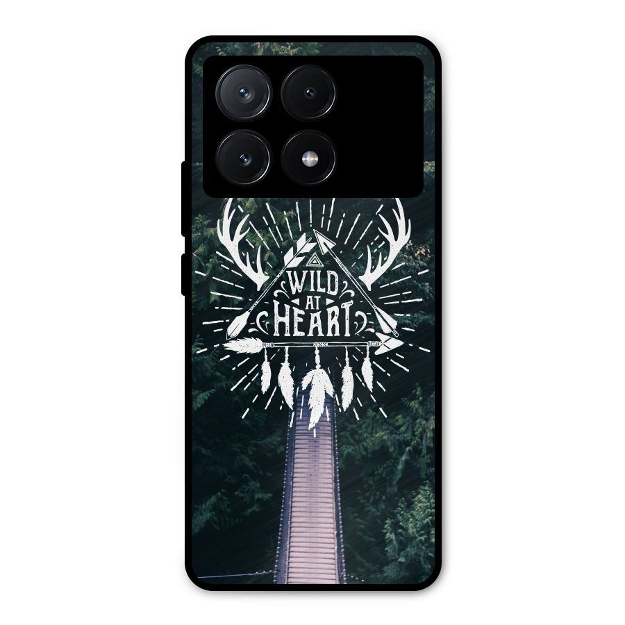 Wild Heart Metal Back Case for Poco X6 Pro