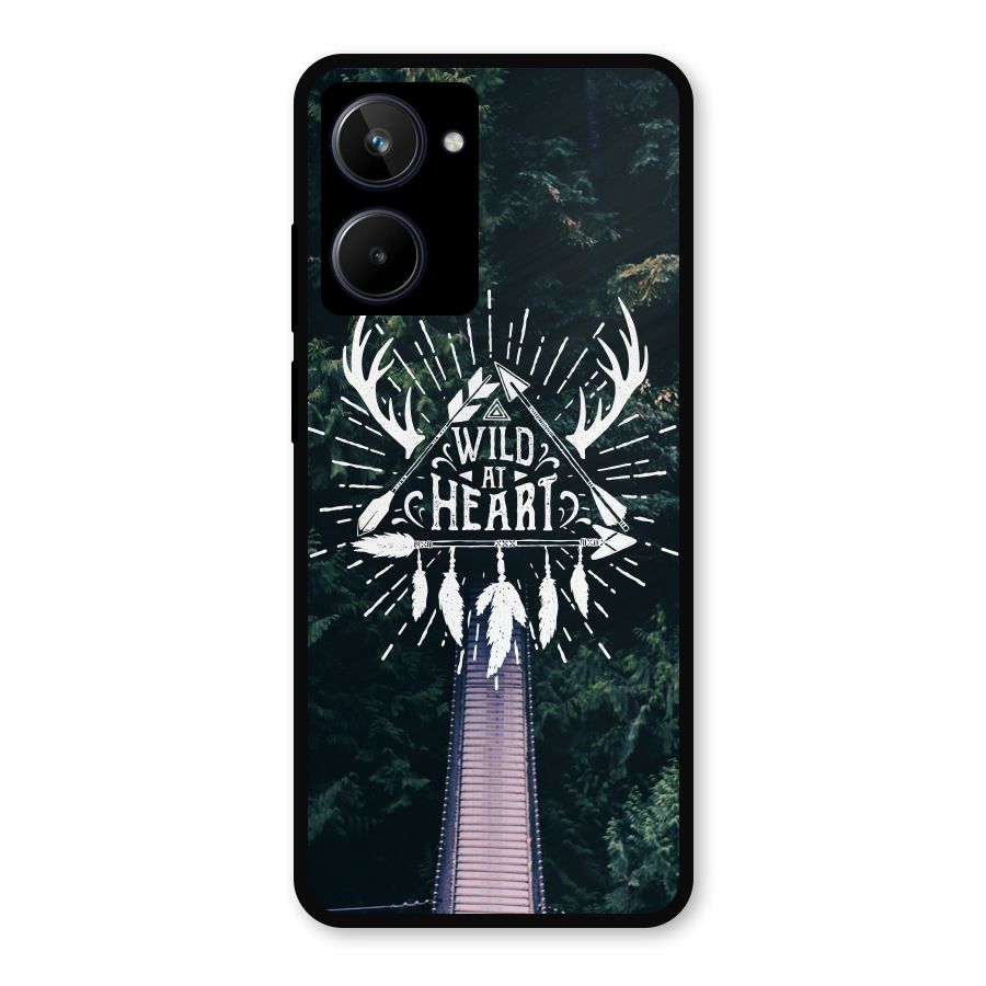 Wild Heart Metal Back Case for Realme 10