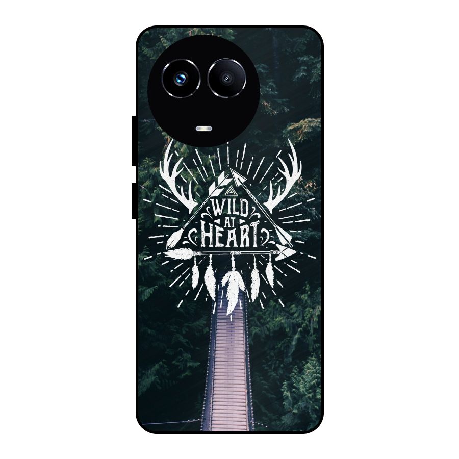 Wild Heart Metal Back Case for Realme 11X