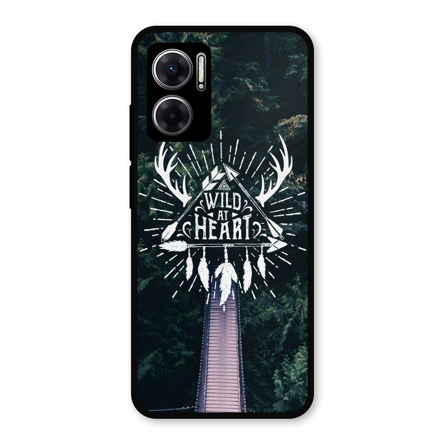 Wild Heart Metal Back Case for Redmi 11 Prime 5G