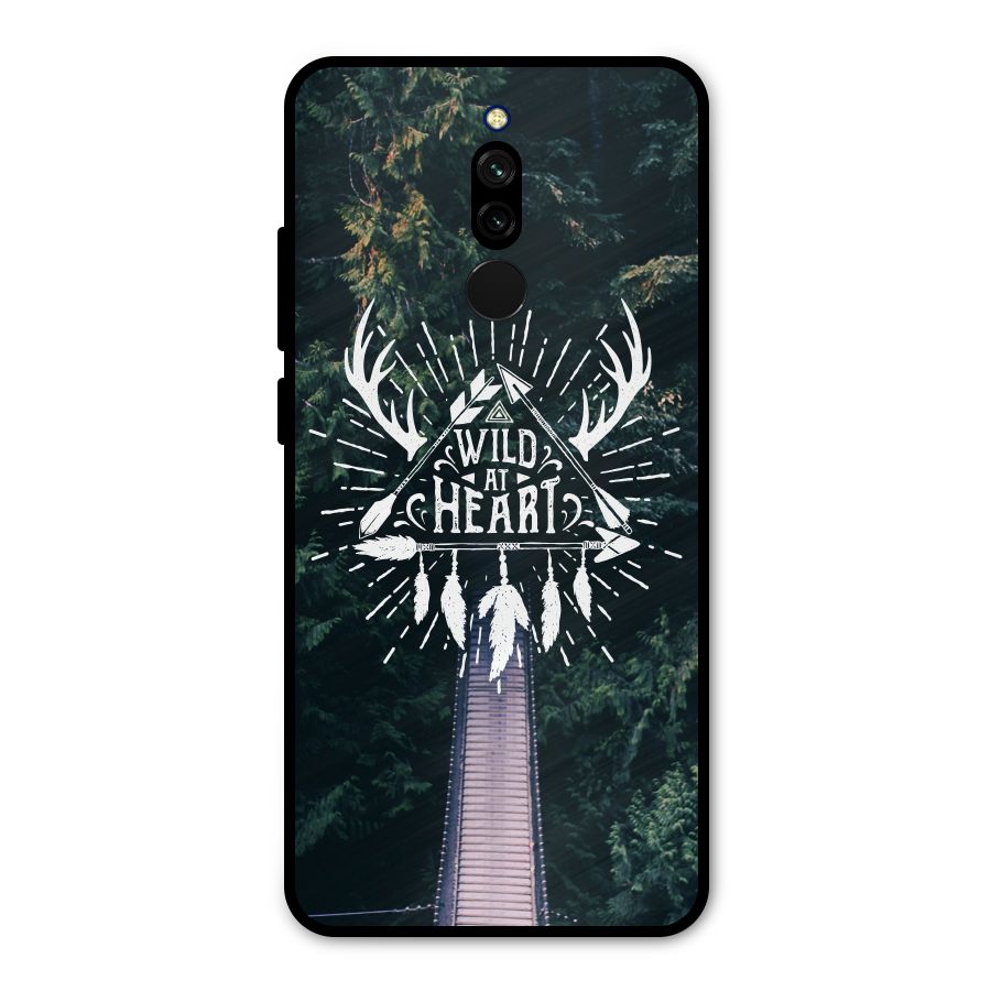 Wild Heart Metal Back Case for Redmi 8