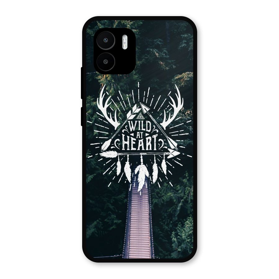 Wild Heart Metal Back Case for Redmi A1