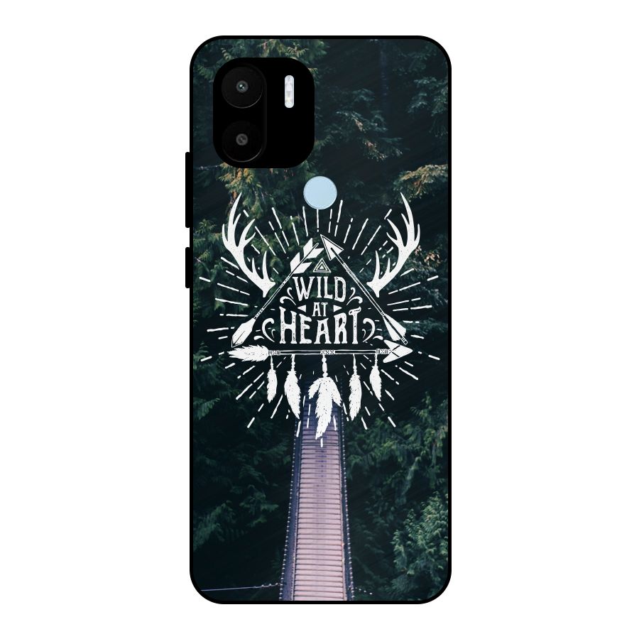 Wild Heart Metal Back Case for Redmi A2+