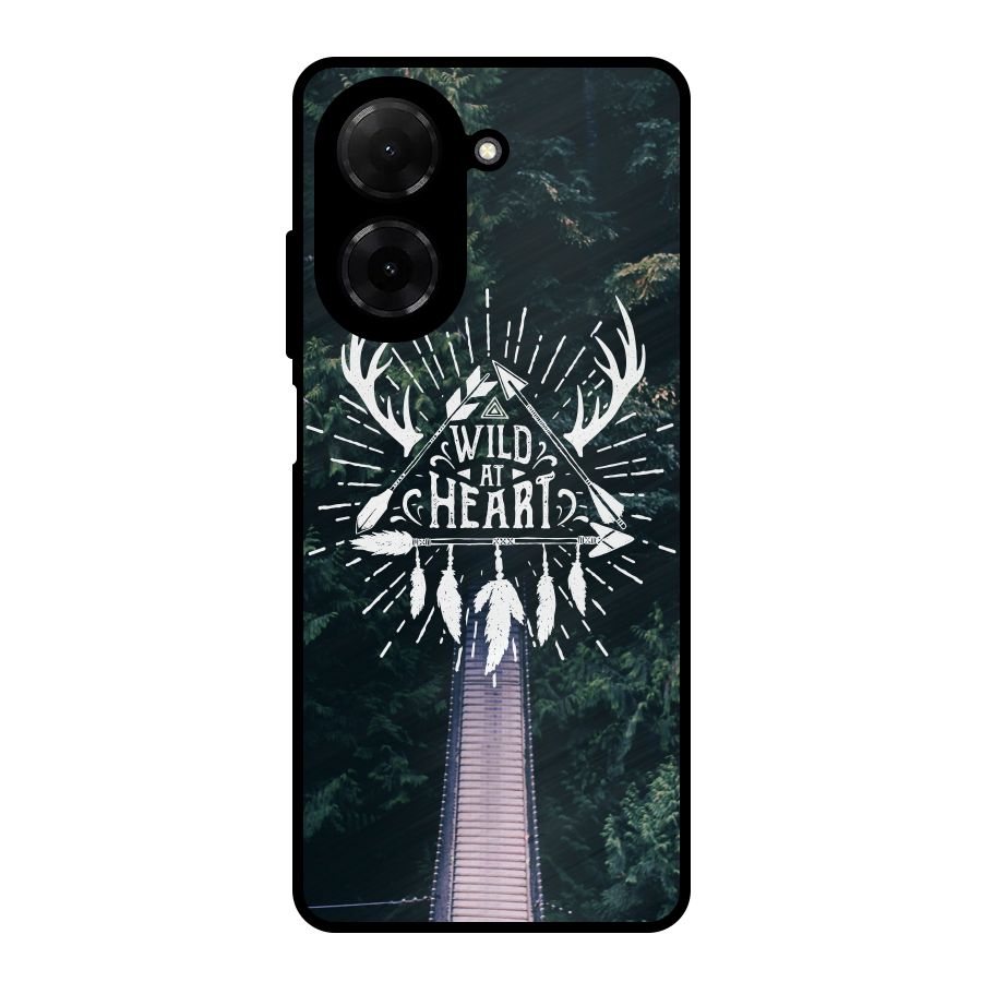 Wild Heart Metal Back Case for Redmi A5 4G