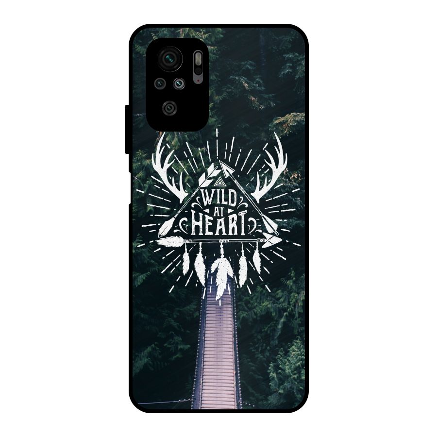 Wild Heart Metal Back Case for Redmi Note 10S