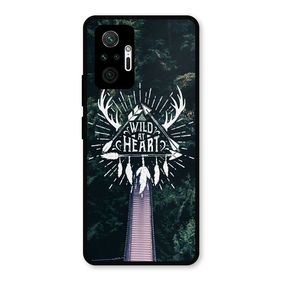 Wild Heart Metal Back Case for Redmi Note 10 Pro Max