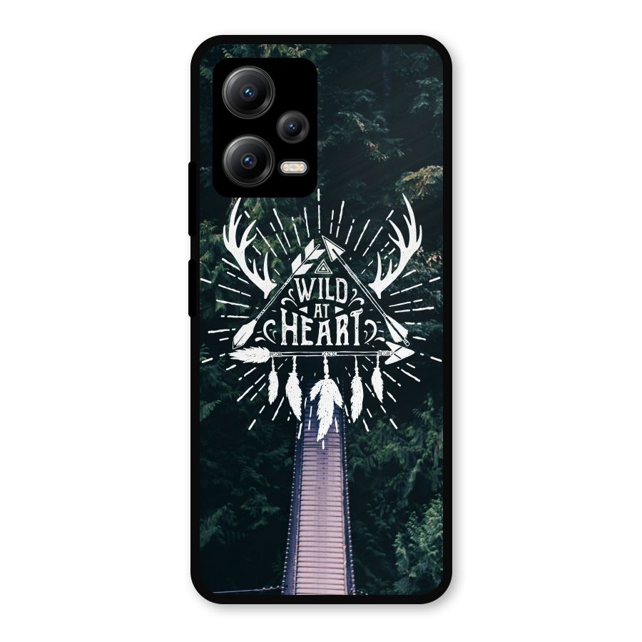 Wild Heart Metal Back Case for Redmi Note 12 5G