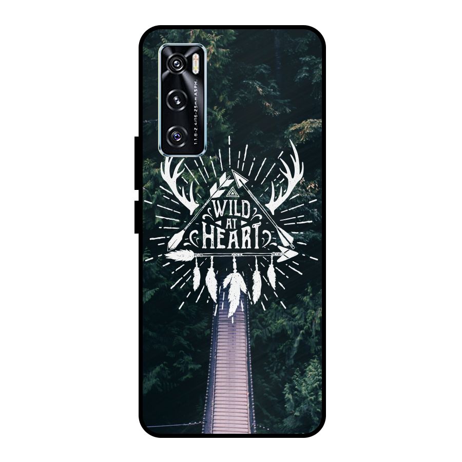 Wild Heart Metal Back Case for Vivo V20 SE