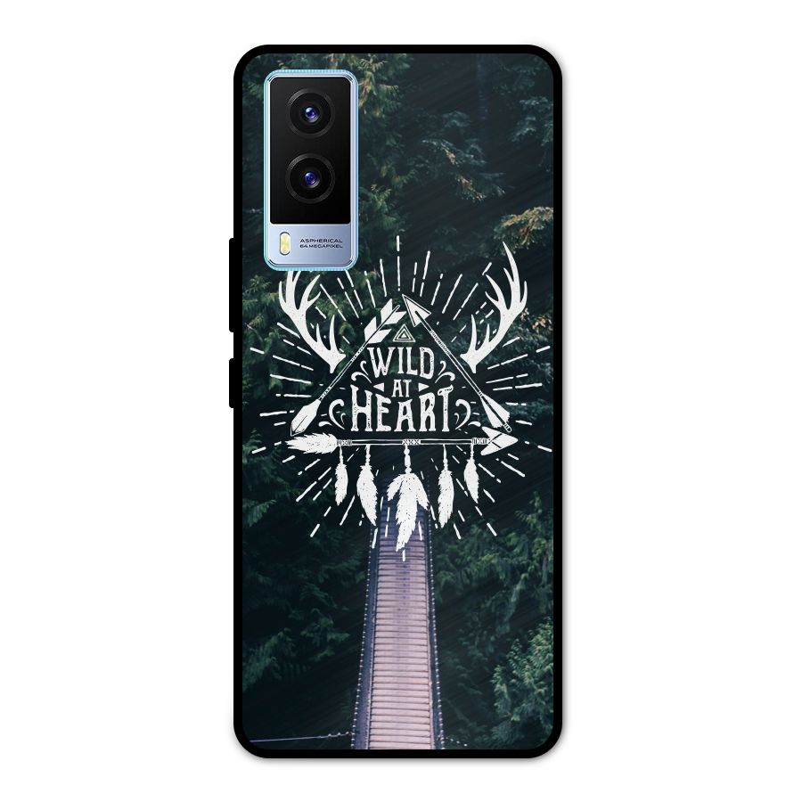 Wild Heart Metal Back Case for Vivo V21e 5G