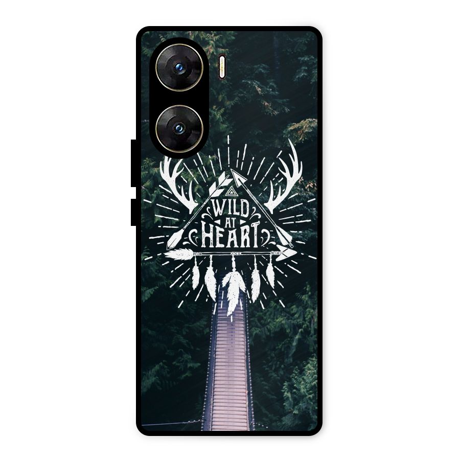 Wild Heart Metal Back Case for Vivo V29e