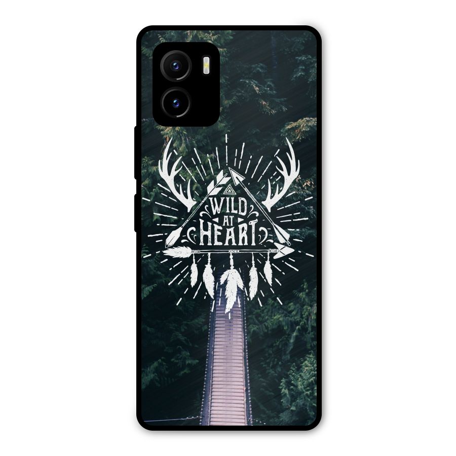 Wild Heart Metal Back Case for Vivo Y15s