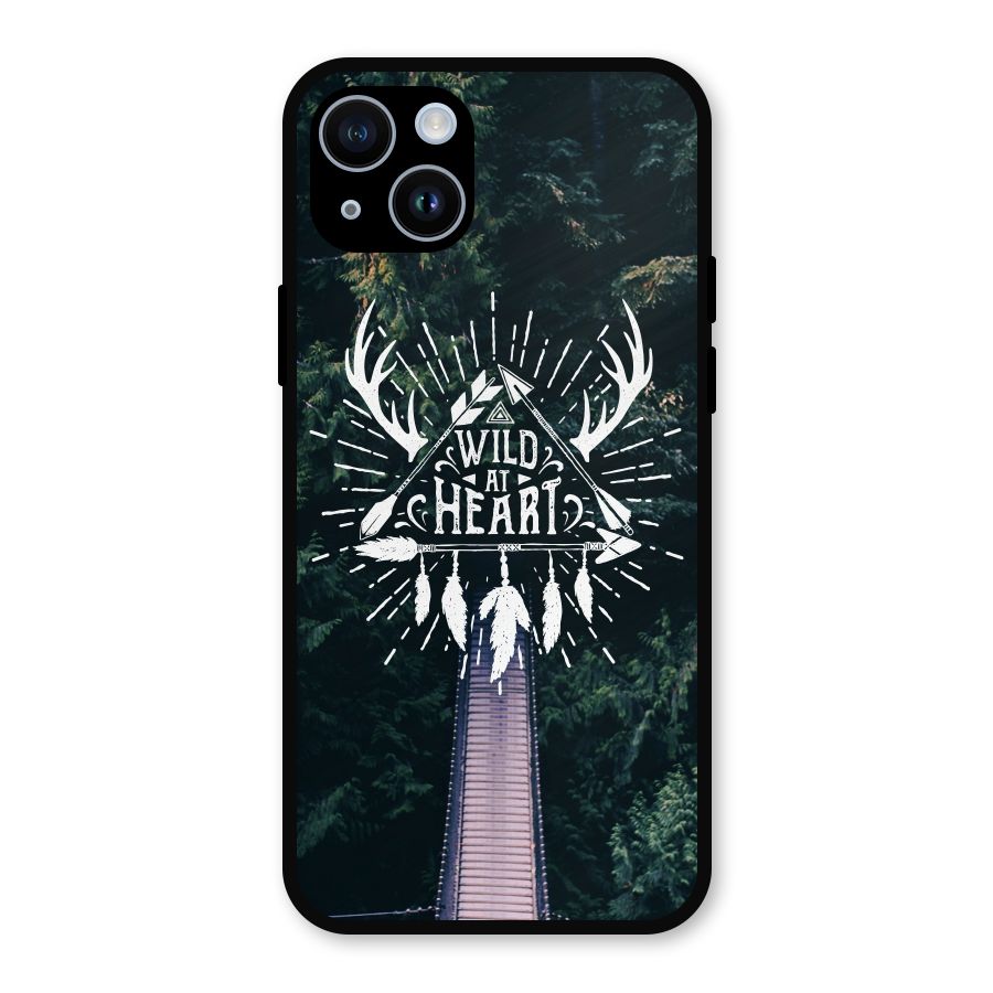 Wild Heart Metal Back Case for iPhone 14