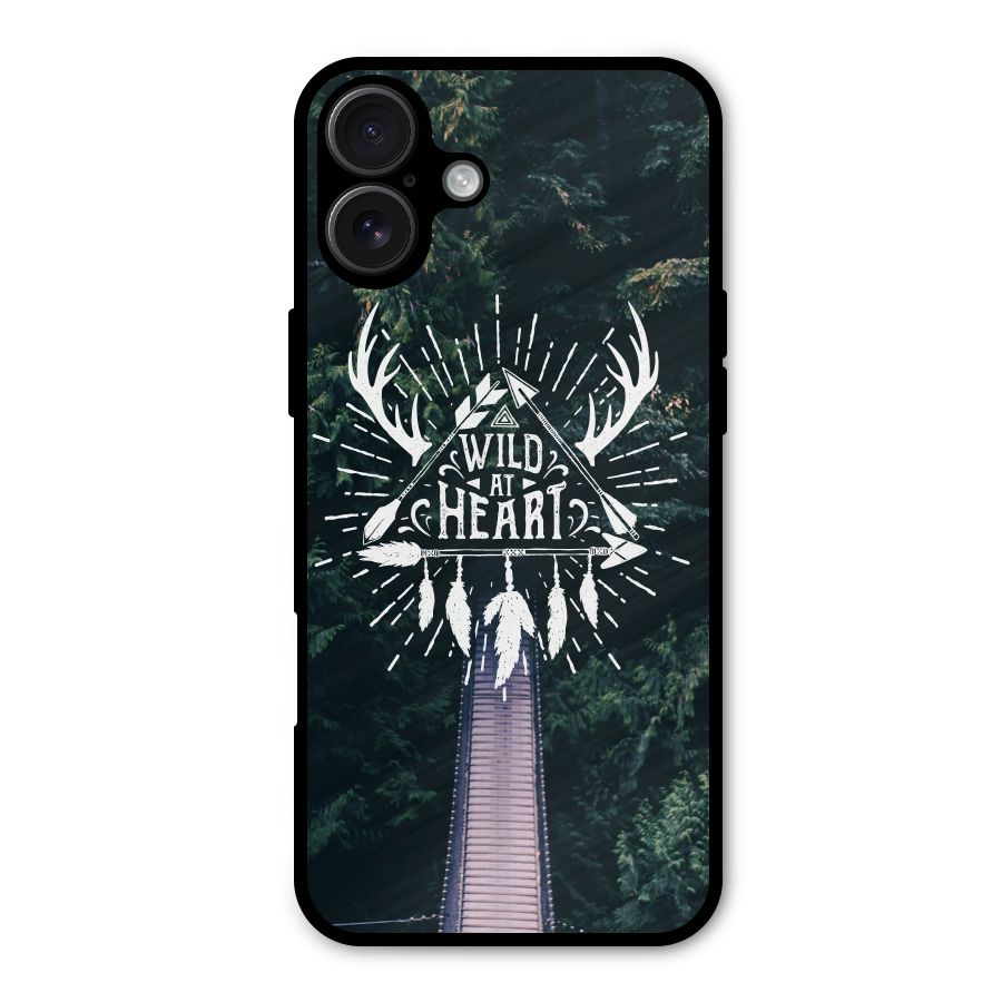 Wild Heart Metal Back Case for iPhone 16 Plus