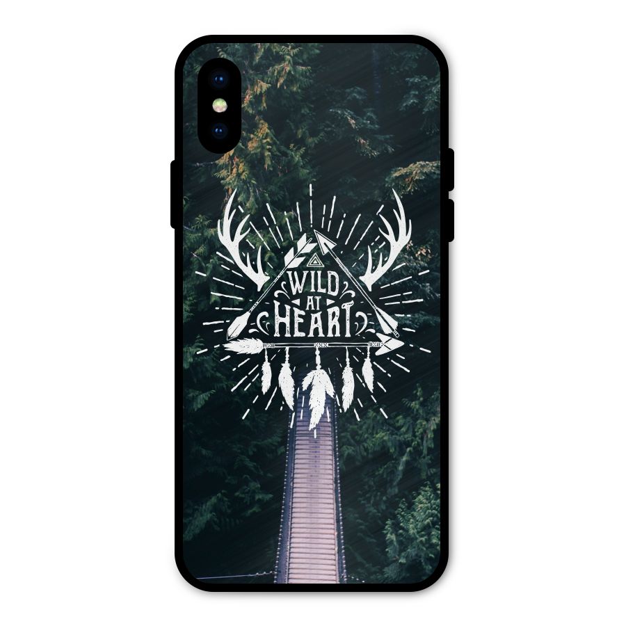 Wild Heart Metal Back Case for iPhone X