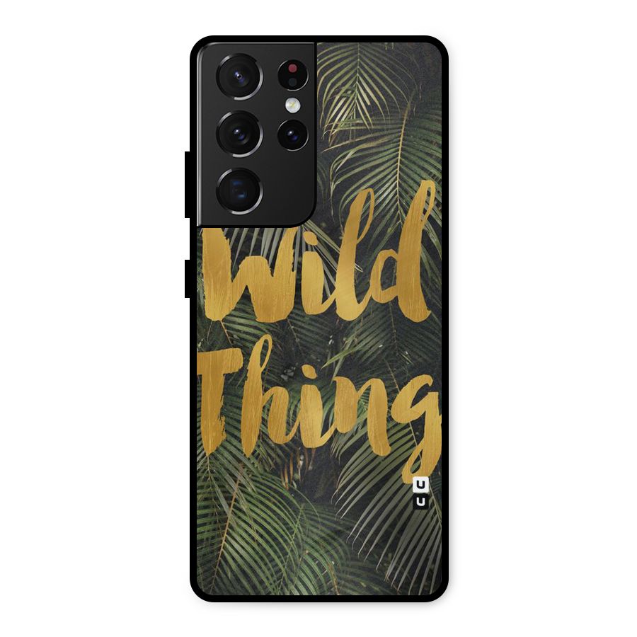 Wild Leaf Thing Metal Back Case for Galaxy S21 Ultra 5G