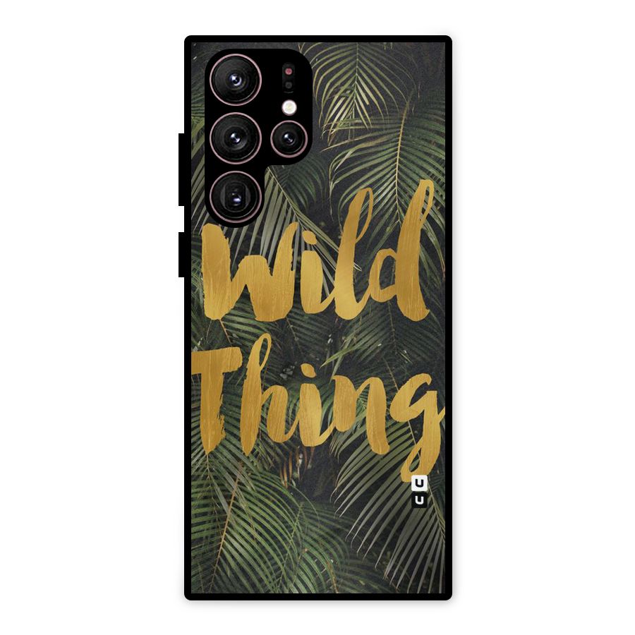 Wild Leaf Thing Metal Back Case for Galaxy S22 Ultra 5G
