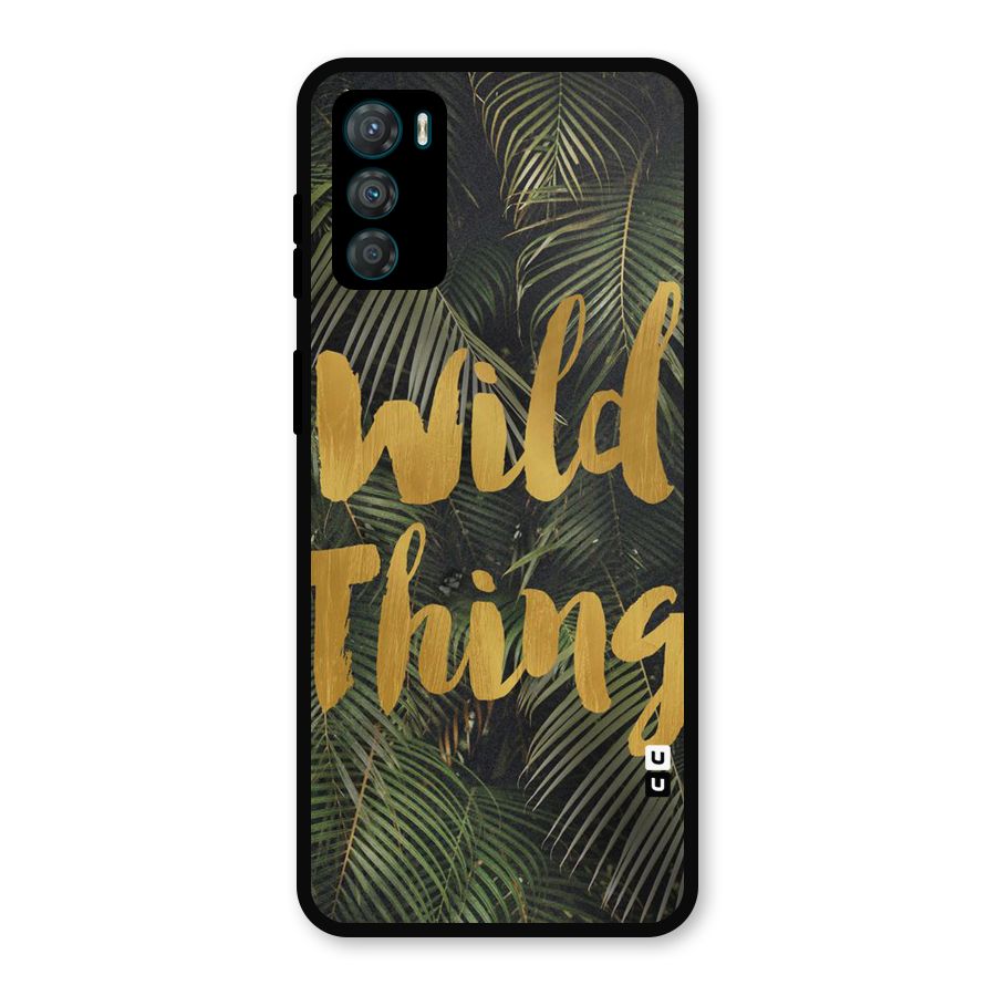 Wild Leaf Thing Metal Back Case for Moto G42