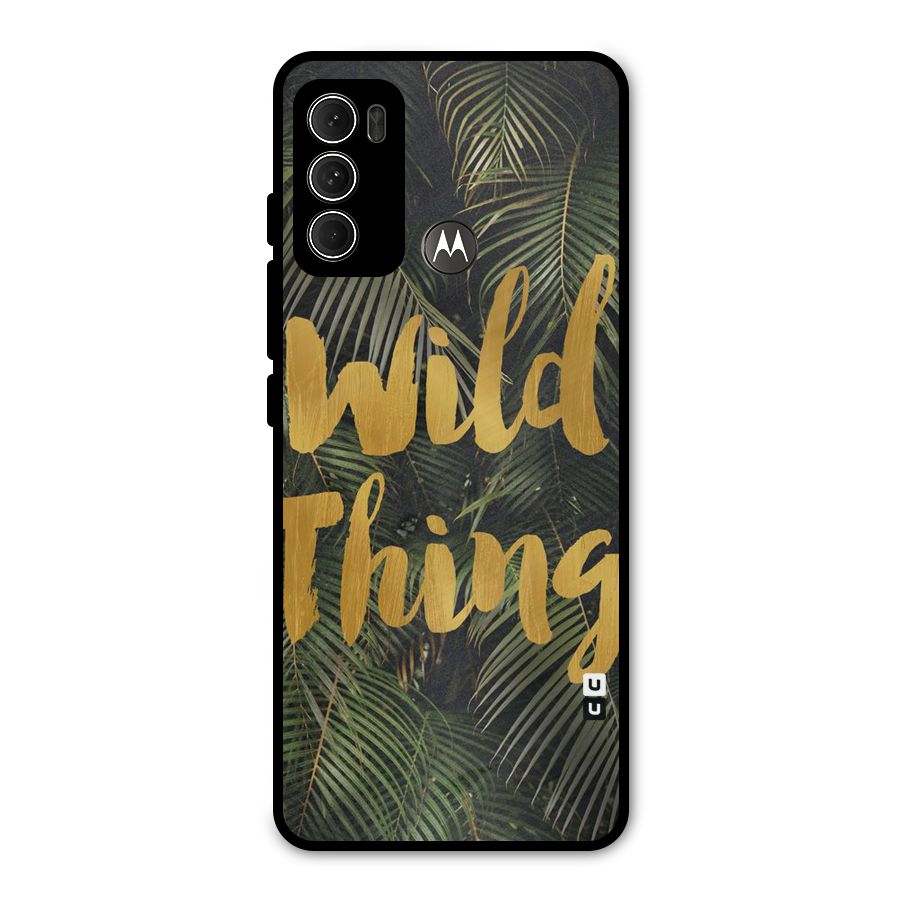 Wild Leaf Thing Metal Back Case for Moto G60