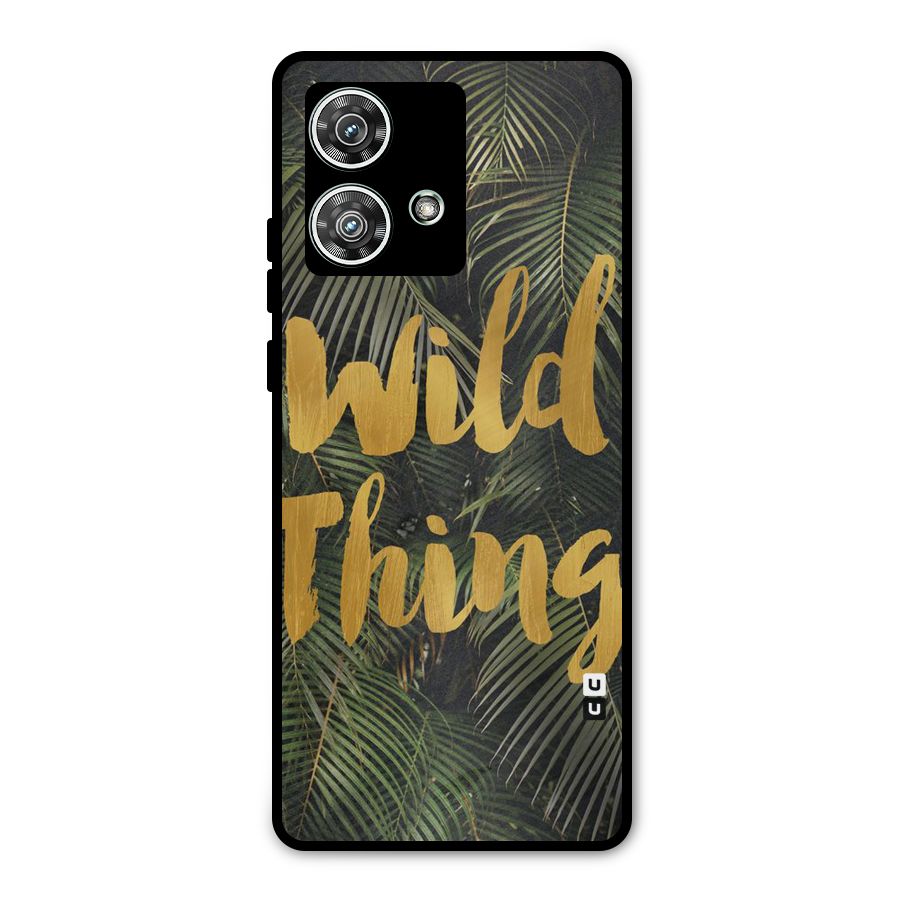 Wild Leaf Thing Metal Back Case for Motorola Edge 40 Neo