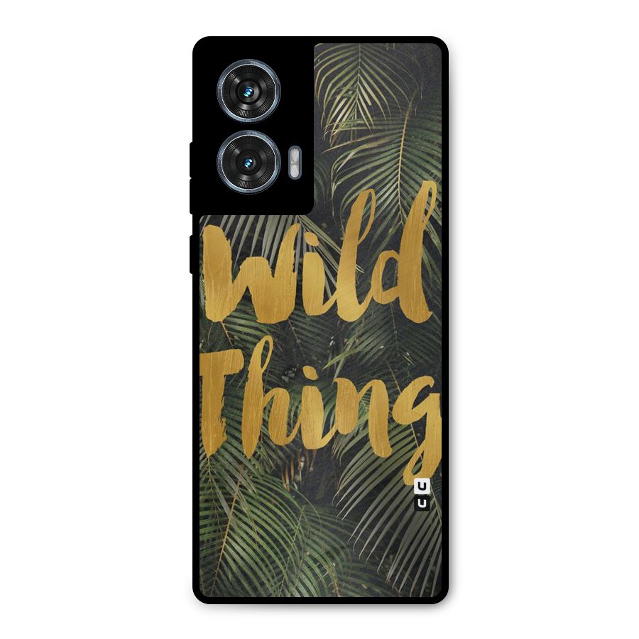 Wild Leaf Thing Metal Back Case for Motorola Edge 50 Fusion